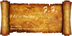 Für Helga névjegykártya